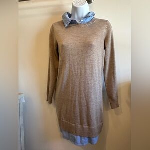 English Factory Tan Crew Neck Sweater